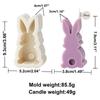 Easter Rabbit Candle Mold Soap Mold For Candle Making Resin Art Making Chocolate Candy Mold Soft Crafts For Aromatherapy Candle
