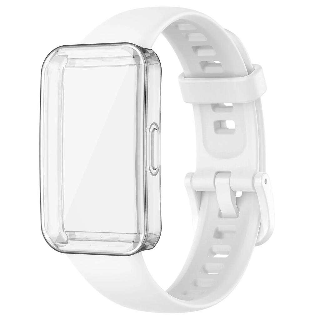 Silicone Watchbands For Huawei Band 9 Strap Replacement Strap For Huawei Band 8 Correa Bracelet Screen Protector Accessories