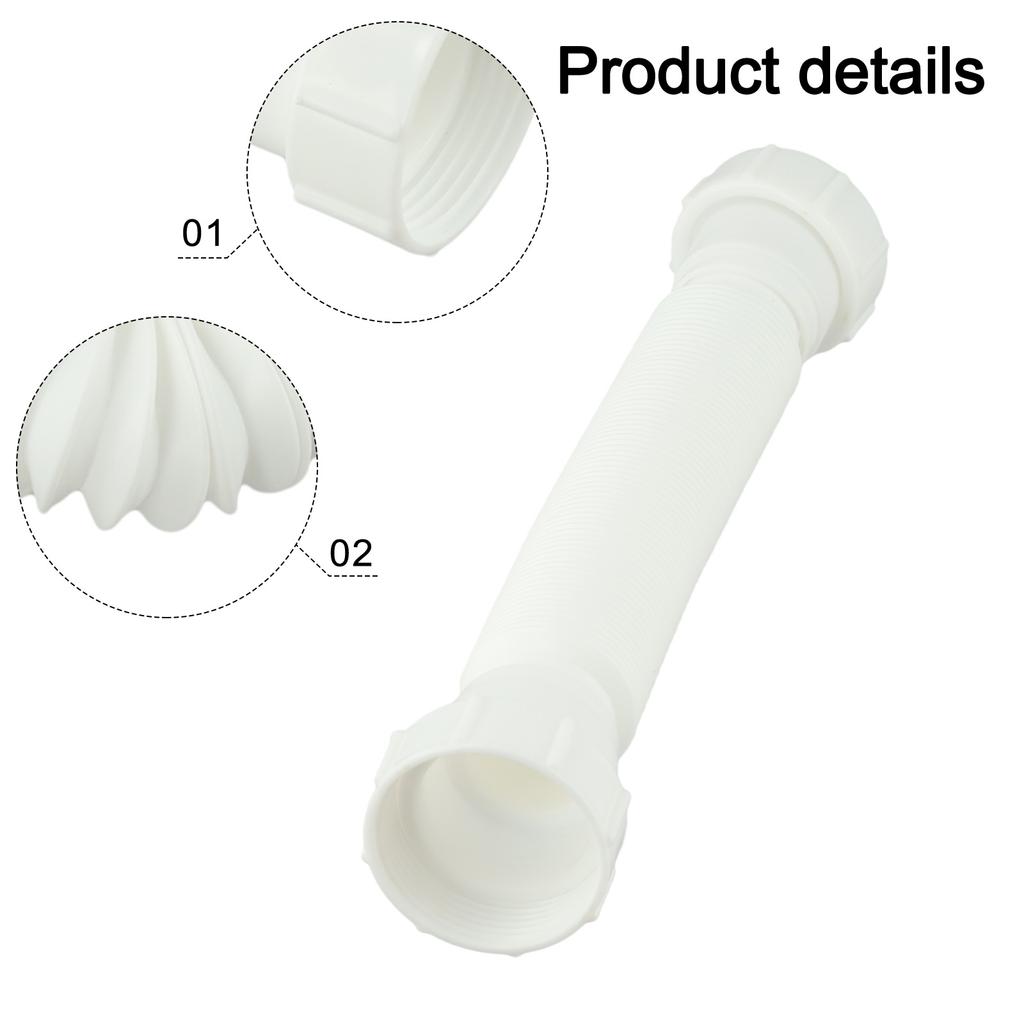 Dwugłowicowa Rura Odpływowa do Zlewu Elastyczny Łącznik Rur Średnica Wlotu 45mm Łazienkowa Kuchenna Rura Odpływowa do Zlewu Kanalizacyjna