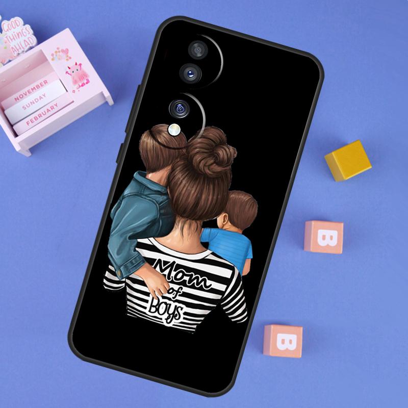 Super Dad Mom Baby Girl Twin Case For Honor X9d X9a X9b X9c X8b X8c Win RT 200 400 Pro 70 90 Magic 7 Lite 5 6 8 Pro Cover