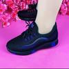 Autumn and winter new middle-aged and old shoes flat-bottomed comfortable one-pedal walking shoes women's soft-soled casual two-cotton shoes