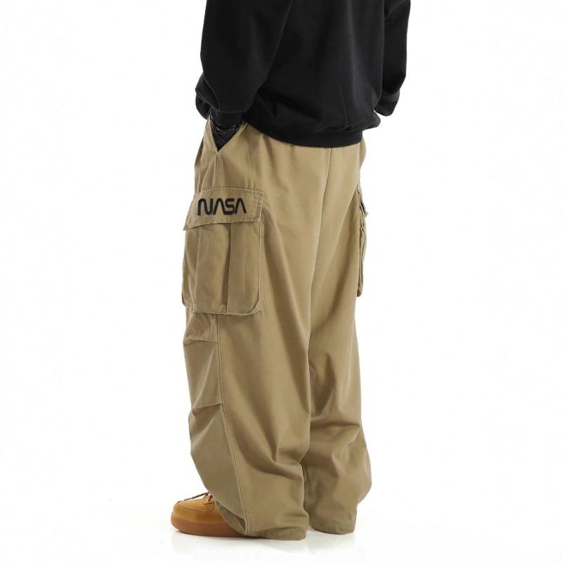 High Street Overalls European Size Wide Wide Wide Legs Long Pants Straight Pants Daily Casual 0