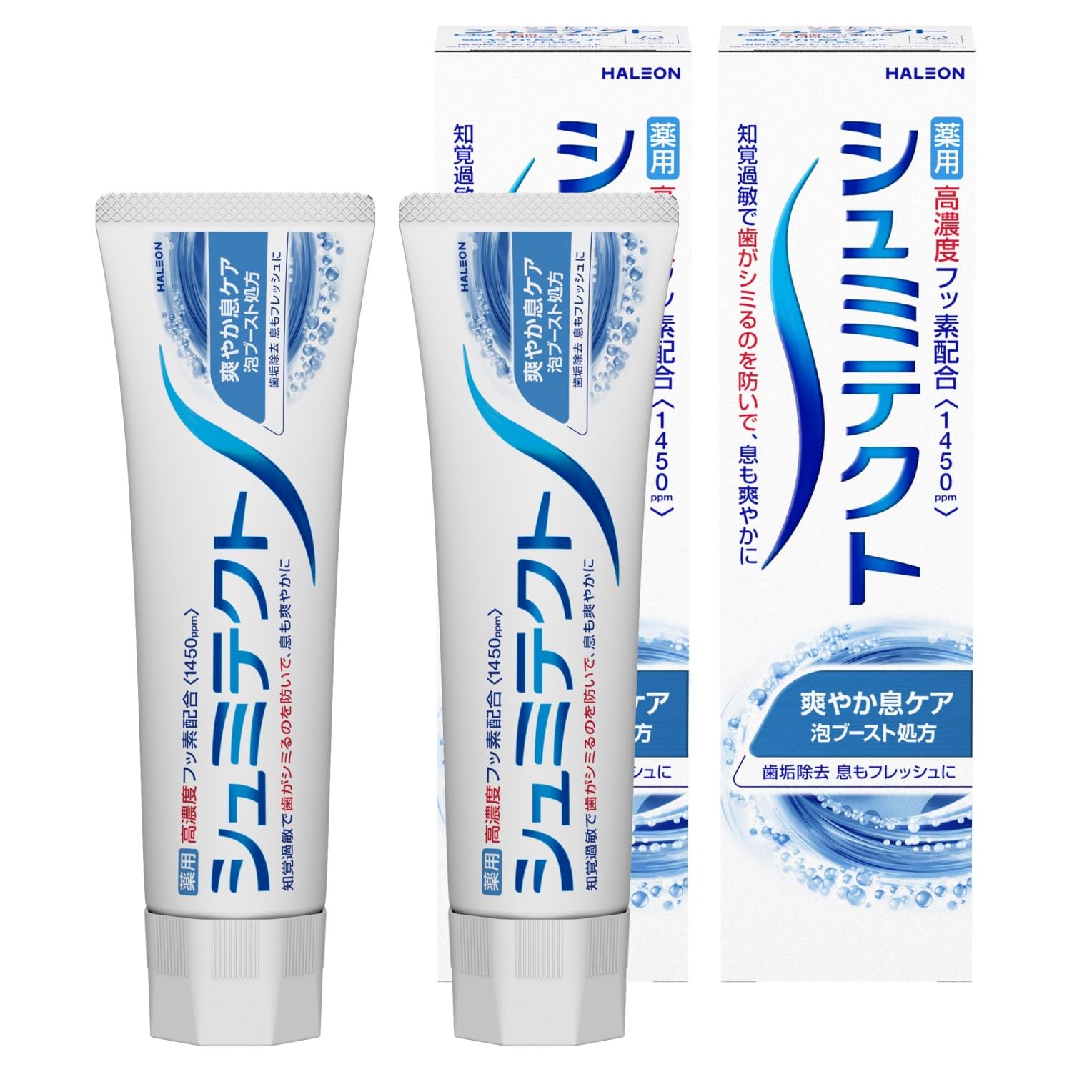 

Shumitect Fresh Breath Care [Квази-лекарственное средство] Отбеливающая зубная паста для ухода за чувствительными зубами Высокая концентрация фторида 1450ppm 2 флакона