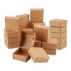50pcs Foldable Square Paper Storage Gift Boxes Paper Packaging Cases BurlyWood 8.5x8.5x3.5cm
