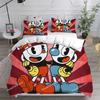 Cute Cartoon Game Cuphead Duvet Cover Pillowcase Bedding Set Adult Boy Girl Bedroom Decoration Children Gift Single Double Large