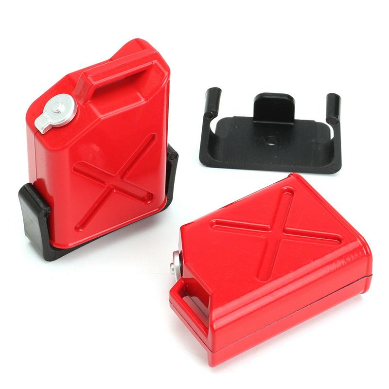 

2pcs Rc 110 Rock Crawler Truck Cars Accessories Gas Cans With Brackets Decor 2pcs