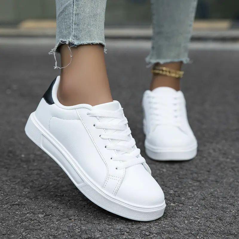 Large Size Spring Summer Teen Casual Student White Sneakers
