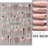 1PC embossed 5D liquid metal star, moon, and heart clock nail sticker, adhesive nail art sticker, holiday gift.