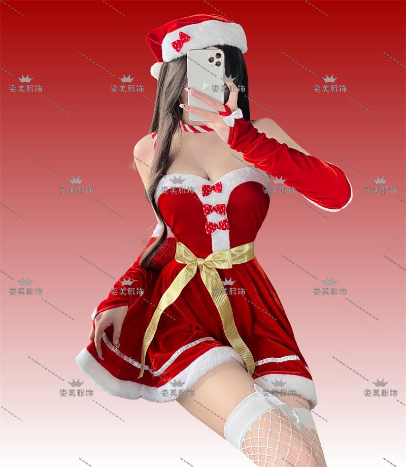 2024 New Christmas Clothing Christmas Uniform Set Cos Clothing Christmas Costume Full Set Santa Claus Halloween