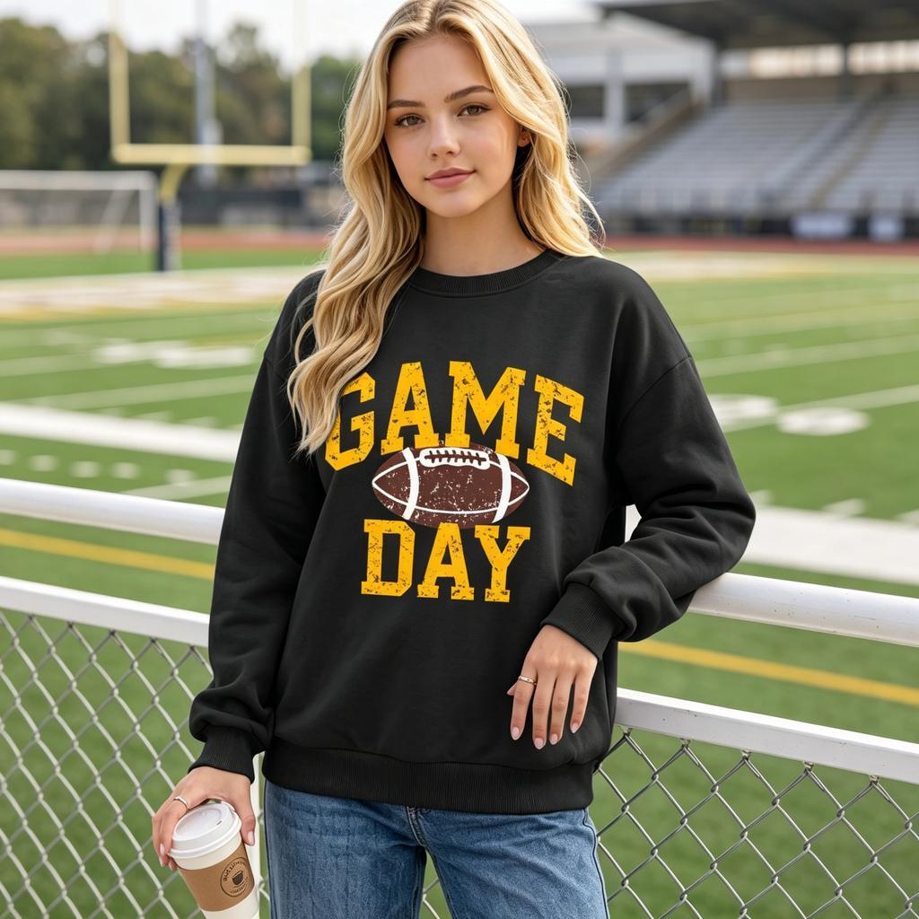 Unisex Casual Graphic Print Crewneck Long Sleeve Pullover Sweatshirt for Everyday Wear