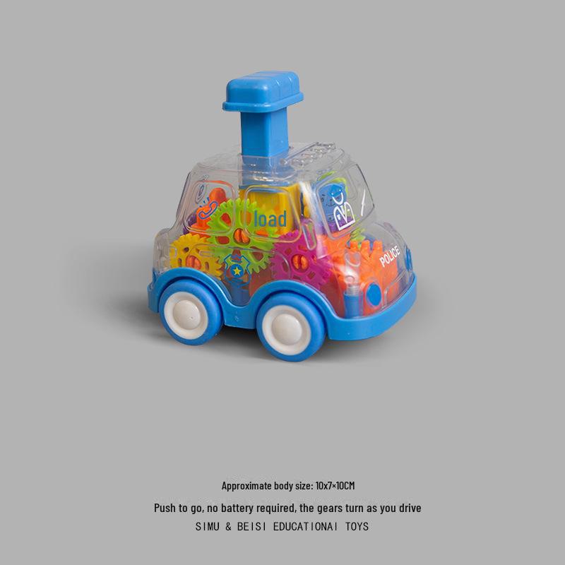 

Машинка-каталка для мальчиков от 6 месяцев до 2 лет - устойчива к падениям, инерционная игрушка с функцией возврата в исходное положение Cute gear car синий