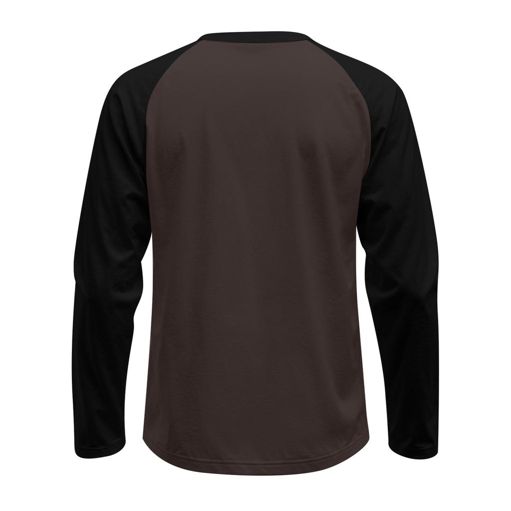 Herren Rundhals Langarm T-Shirt Top