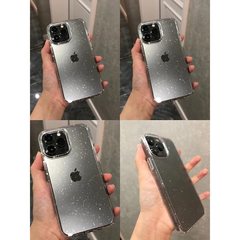 Luxury Bling Glitter Clear Case For iPhone 15 14 13 12 11 Pro Max Mini X XS XR 7 8 Plus Shockproof Transparent Soft Back Cover