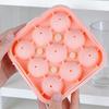 9cavity Soccer Silicone Chocolate Mold Freezer Ice Tray Round Ice Cubes Maker 3D Football Shape Ice Mold With Lid Ice Ball Maker