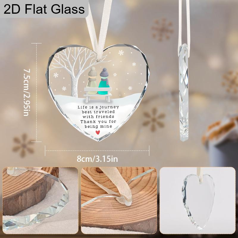 Friendship Keepsake Glass Ornament, Ideal Gift for Friends, Thank You Keepsake, Home Decor, Gift for Friendship Appreciation, Christmas Gift