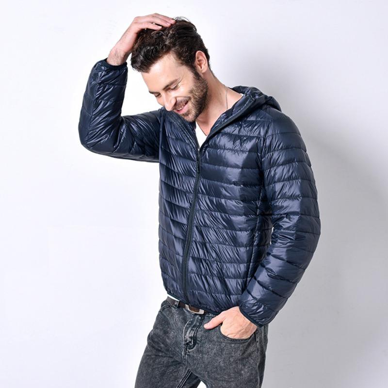 Mens Plus Size Hooded Lightweight Padded Winter Warm Loose Casual Outerwear Coat