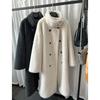 VAYLA Damen Kunstpelz Lange Mäntel Jacken Stehkragen Mantel Dick Warm Y2k Streetwear Jacke Elegant Arbeit Freizeit Oberbekleidung Herbst Winter