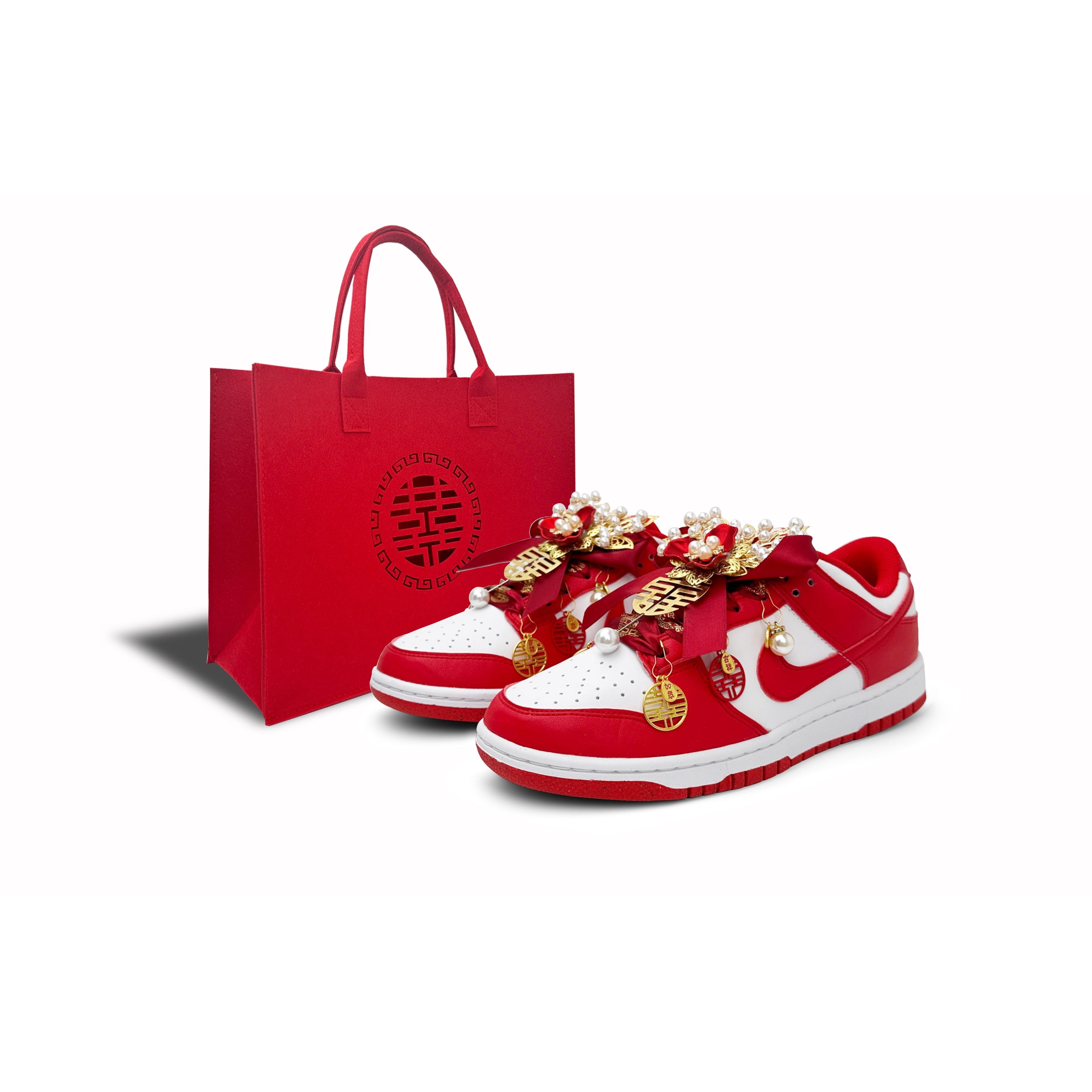 

Nike Dunk Lanxin Huifu, Shopping Bag Low top Skateboard Shoes Unisex Red White DD1873-116(Team1134-S-BOX) 40