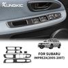 Real Soft Carbon Fiber For Subaru Impreza 2005 2006 2007 Car Door Window Switch Button Panel Frame Sticker LHD Accessories.
