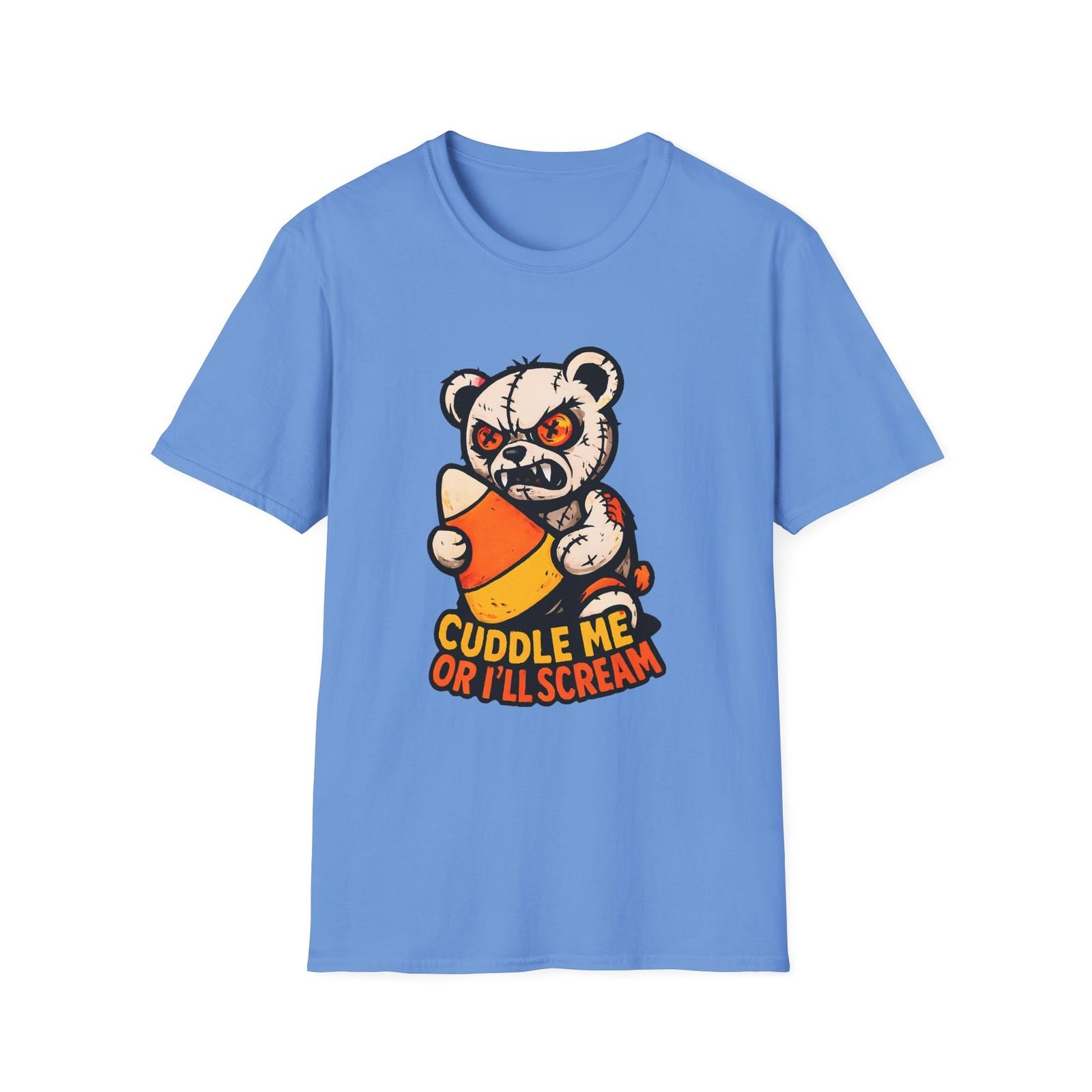Unisex Softstyle T-Shirt Mens Womens Tees Top Vampire Teddy Bear Giant Candy Corn Halloween Fall S
