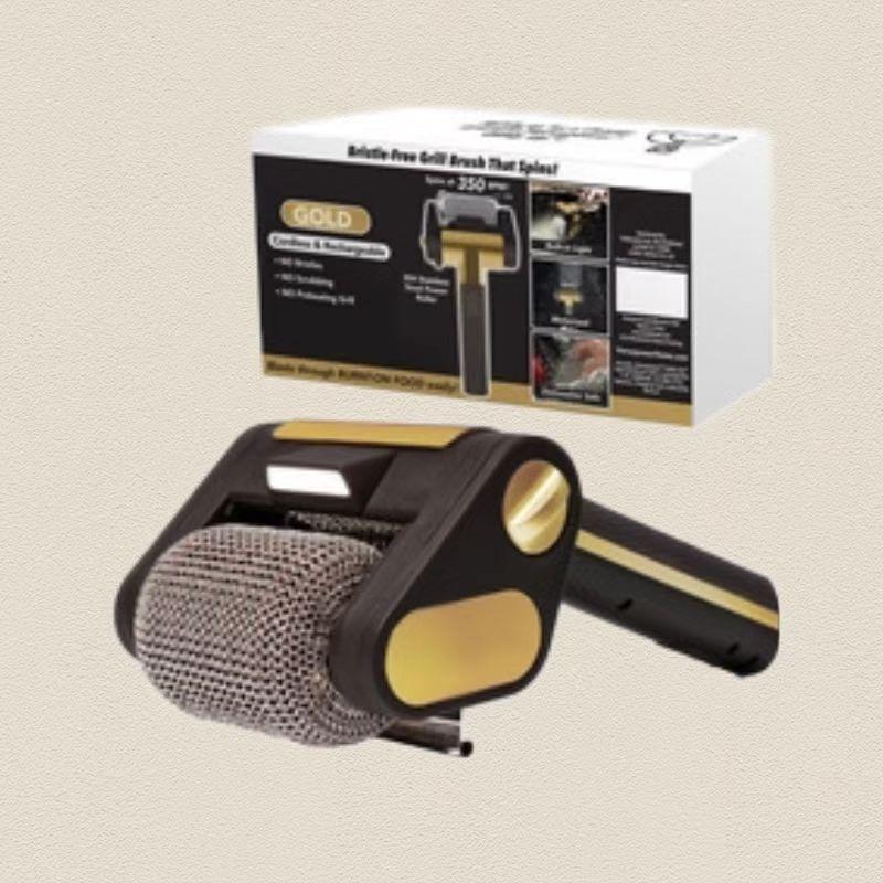 Brosse Nettoyante pour Grill de Barbecue - Rouleau Électrique en Acier Inoxydable pour un Nettoyage Facile, Brosse de Barbecue Portable et Rechargeable