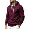 Mens Warm Fleece-Lined Hooded Zip-Up Sweatshirt Loose Fit Casual Winter Pullover Daily Wear