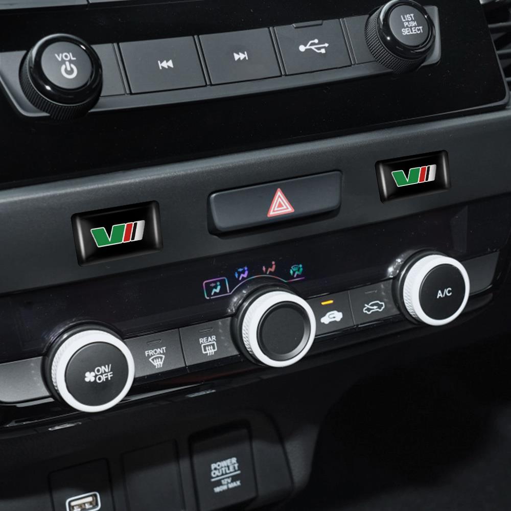 OMDP8 Car Styling 3D Epoxy Steering Wheel Dashboard Decoration Stickers For Skoda VRS VII Octavia A5 A7 Superb 3 Fabia 2 Rapid Kodiaq