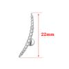 Titanium Piercings Long Arc Multiple CZ Inlaid Internally Threaded Flat Ear Cartilage Labret Ear Studs Piercing Jewelry