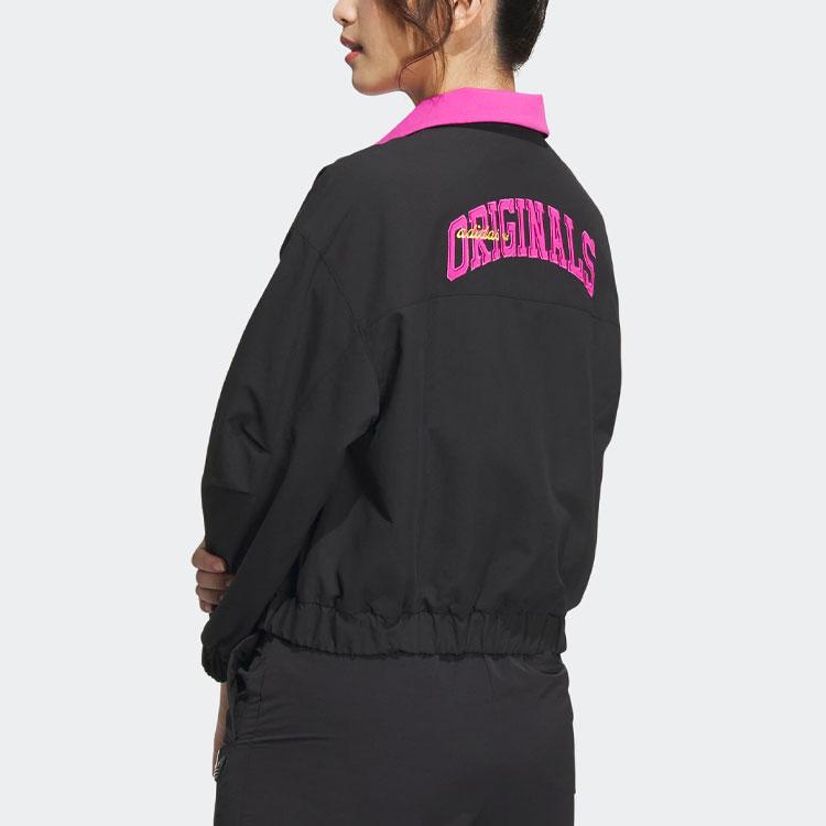 Adidas Originals Trefoil Anti-University Jacket With Logo Embroidery And Print Women Jacket Black IL6500