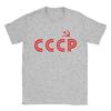 Men Retro Soviet CCCP T Shirts  100 Cotton Tops Novelty Short Sleeve Crewneck Tee Shirt Gift Idea TShirt