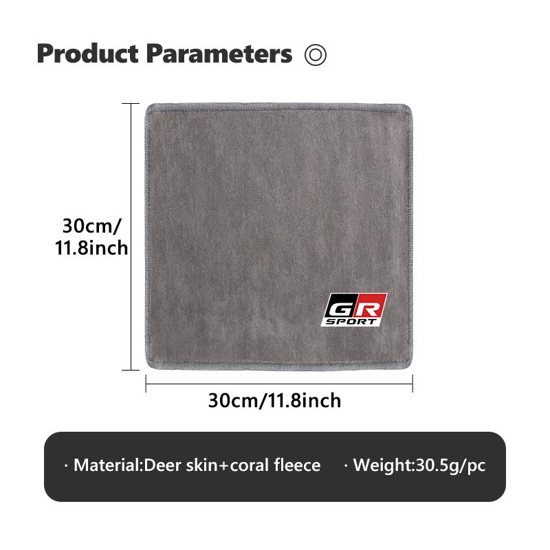 For Toyota Car Styling Wash Towel Drying Cloth High Water Absorption Cleaning Cloth GR Sport Crown RAV4 Yaris Land Cruiser