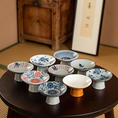 Chinese Blue and White Porcelain Fruit Plate Household Nut Biscuit Storage Plate Living Room Tabletop Sundries Storage Plate New