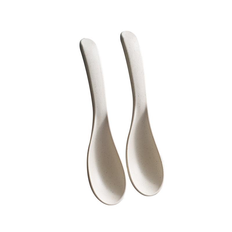 1pcs Stirring Spoon Household Wheat Straw Plastic Color Spoon Household Soup Spoons Cooking Utensils Kitchen Accessories