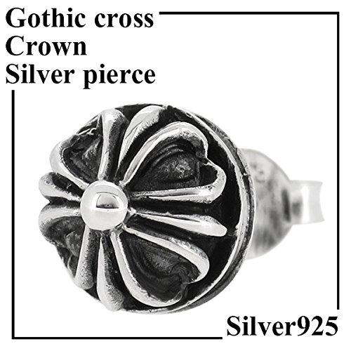 Shinjuku Ginnokura Gothic Cross Crown Sølv 925 øredobber for en (1P øre) Menns