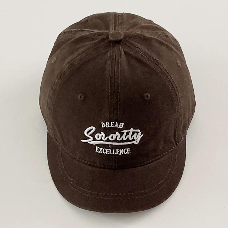 Cotton Embroidered Short Brim Baseball Cap For Casual Streetwear Style