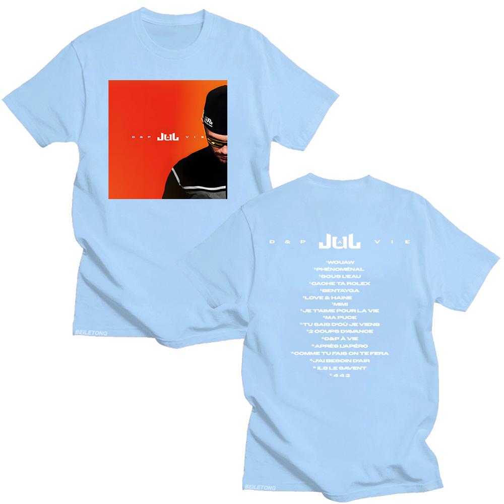 Rapper JuL D&p À Vie T-shirts  JuL New Album Fashion Versatile Tshirts Graphic Tees Summer for Women/Men Short Sleeve Cotton Top