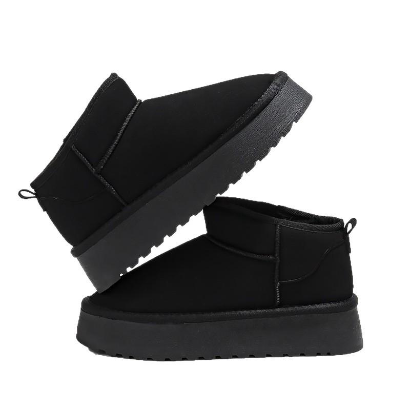 Women's Winter Warm Cotton Platform Snow Boots, Plus Velvet Ankle Boots, Non-Slip Versatile Style