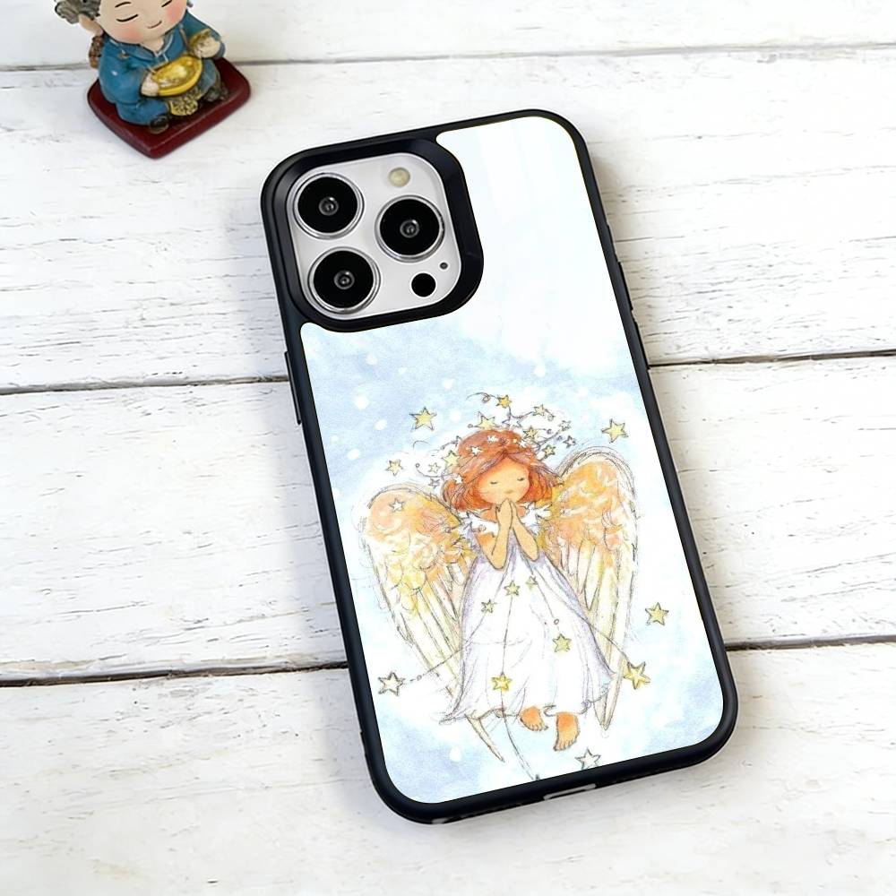 Healing Little Angel Phone Case For iPhone17,16,15,14,13,12,11 Plus,Pro Magnetic For Magsafe Wireless Charging