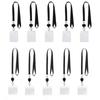 Badge Holder Set of 10 Vertical and Horizontal Clear Protectors with Soft Lanyard for Easy Carrying In Any Setting