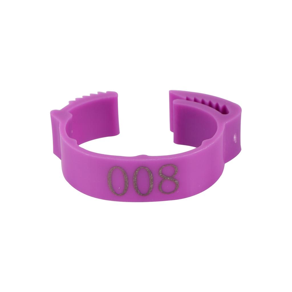 100Pcs/Color Adjustable Chicken Foot Rings Inner Diameter Size 2~2.4cm Chicken Poultry Flexible Retractable Foot Rings 8 Colors