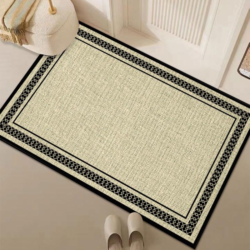 Linen Entry Door Mat Anti Slip Foot Mat At The Entrance Household Kitchen Mat Dirt Resistant Door Mat