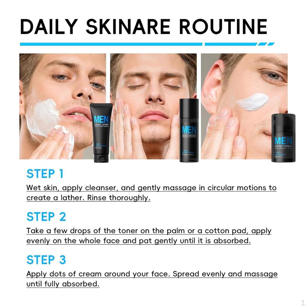 Men's Skincare Set Firming Tightening Beauty Moisturizing Travel Moisturizer
