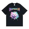 IBUPROFEN Funny Cat Meme Vintage Tee Shirt Unisex Women Hot Sale Harajuku Fashion Streetwear Tshirt Summer Loose Oversized T Shirt