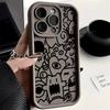 Black Graffiti Phone Case For Xiaomi 14T Pro 13 12 11 Lite 5G 14 13T 12T Poco F6 F5 X6 X5 X3 M6 Pro 4G Silicone Shockproof Cover