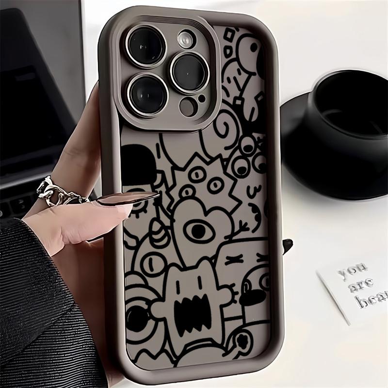 

Black Graffiti Phone Case For Xiaomi 14T Pro 13 12 11 Lite 5G 14 13T 12T Poco F6 F5 X6 X5 X3 M6 Pro 4G Silicone Shockproof Cover Poco X6 Pro 5G&TPU