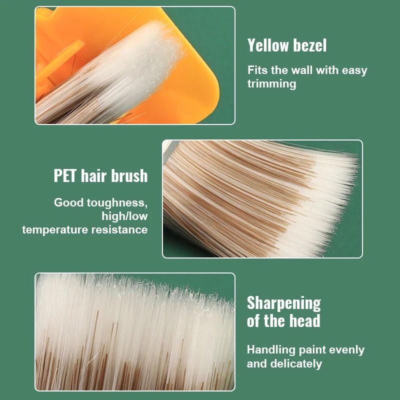 Wool Trim Edge Color Paint Brush Wall Brush Corner Paint Trim Interior Wall Dark Corner Brush Latex Paint Finishing Tool