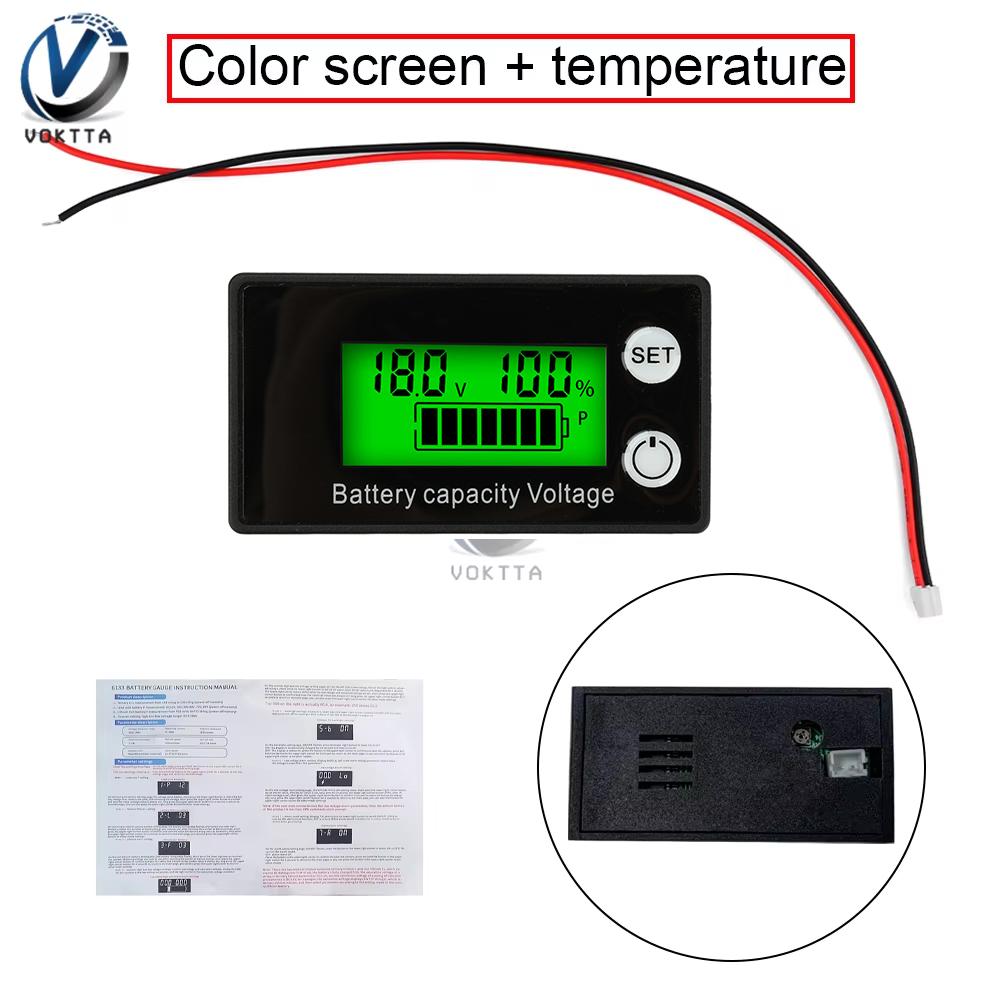 6111A DC8-111V Battery Capacity Indicator LCD Digital Power Meter Lead-acid Lithium LiFe PO1 Voltage Tester for Car Motorcycle