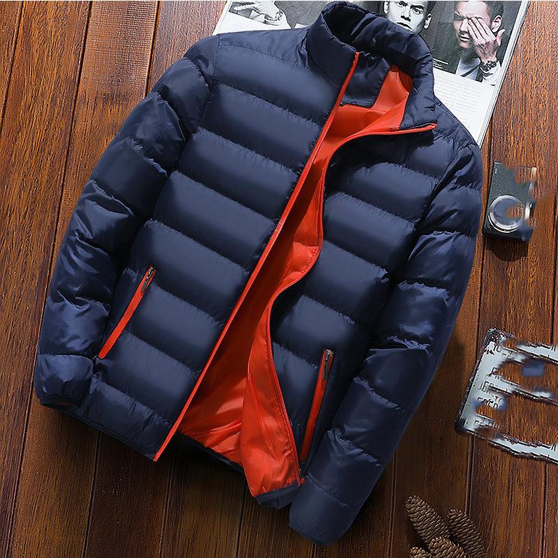 Men's Collar Winter Thick Coat Fashion Business Casual Zipper Jacket