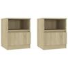 Nightstands 2 pcs Sonoma Oak 40 x 40 x 50 cm Particleboard