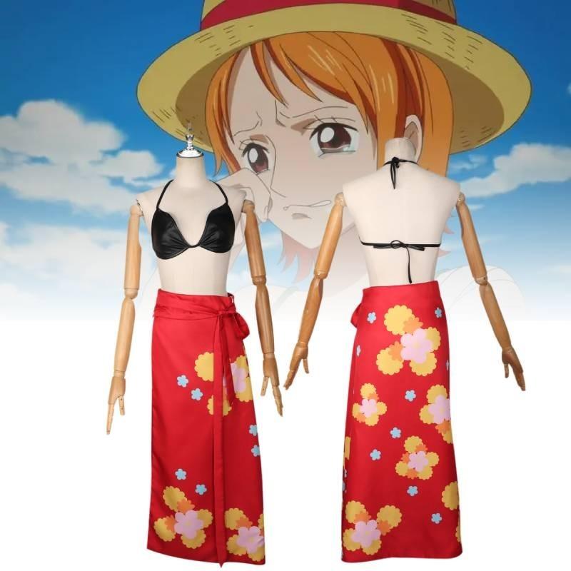 Piece One Theme Cartoon Character Nami Womens Performance Costume Cosplay Set